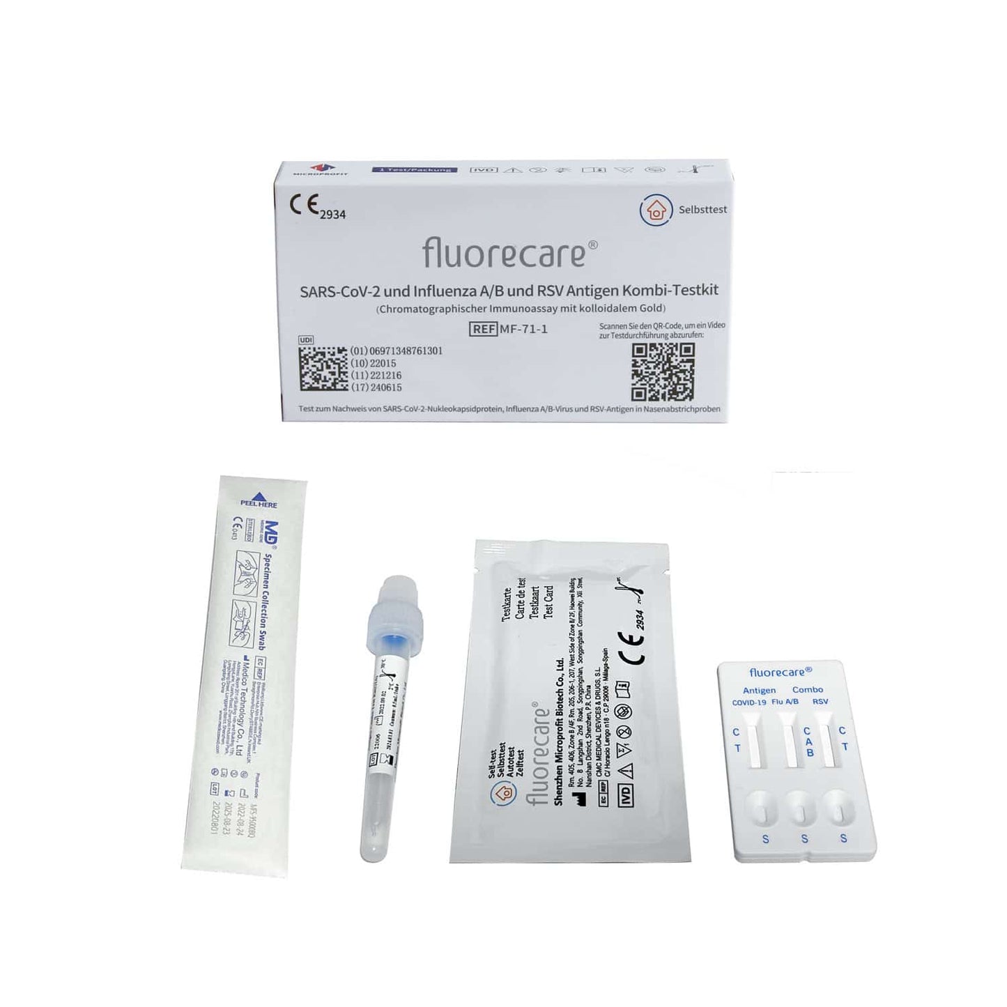 fluorecare® Combo Test (Covid-19, FLU A&B, RSV)
